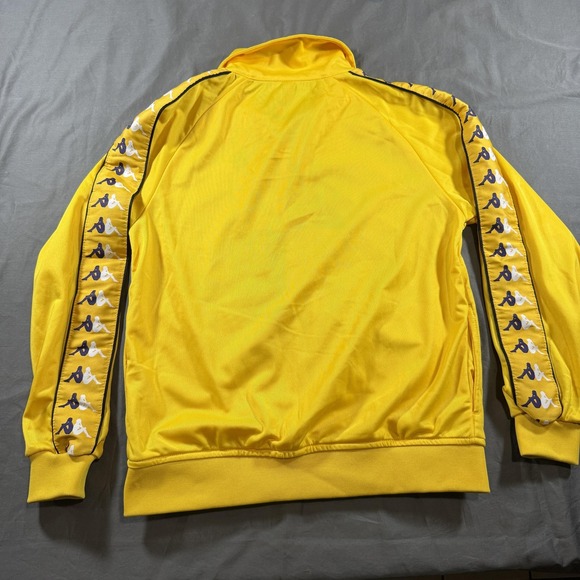 Kappa Track Jacket Youth 10 Yellow Banda Logo Full Zip Athletic Top Sports - Picture 8 of 11